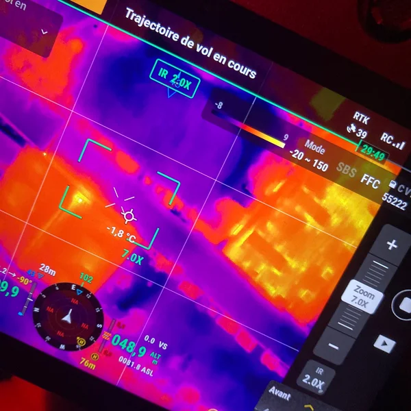 Contrôle thermique en vol pack DIAGN'DRONE Thermographie Drone On Air
